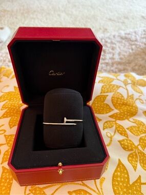 Cartier Juste Un Clou Bracelet - Small / White Gold with Diamonds - Size 15